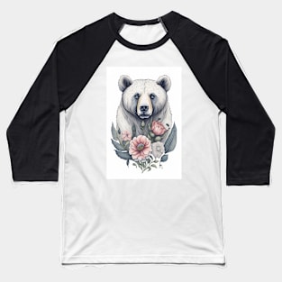 Bear Watercolor Baseball T-Shirt